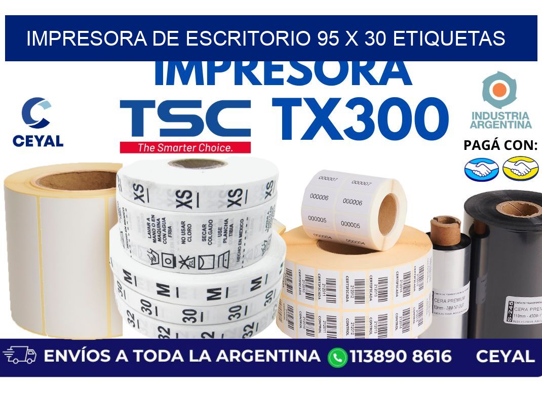 impresora de escritorio 95 x 30 etiquetas