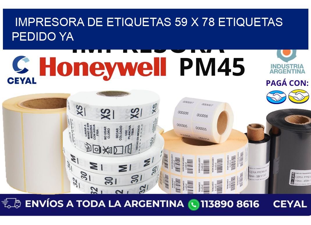 impresora de etiquetas 59 x 78 etiquetas pedido ya