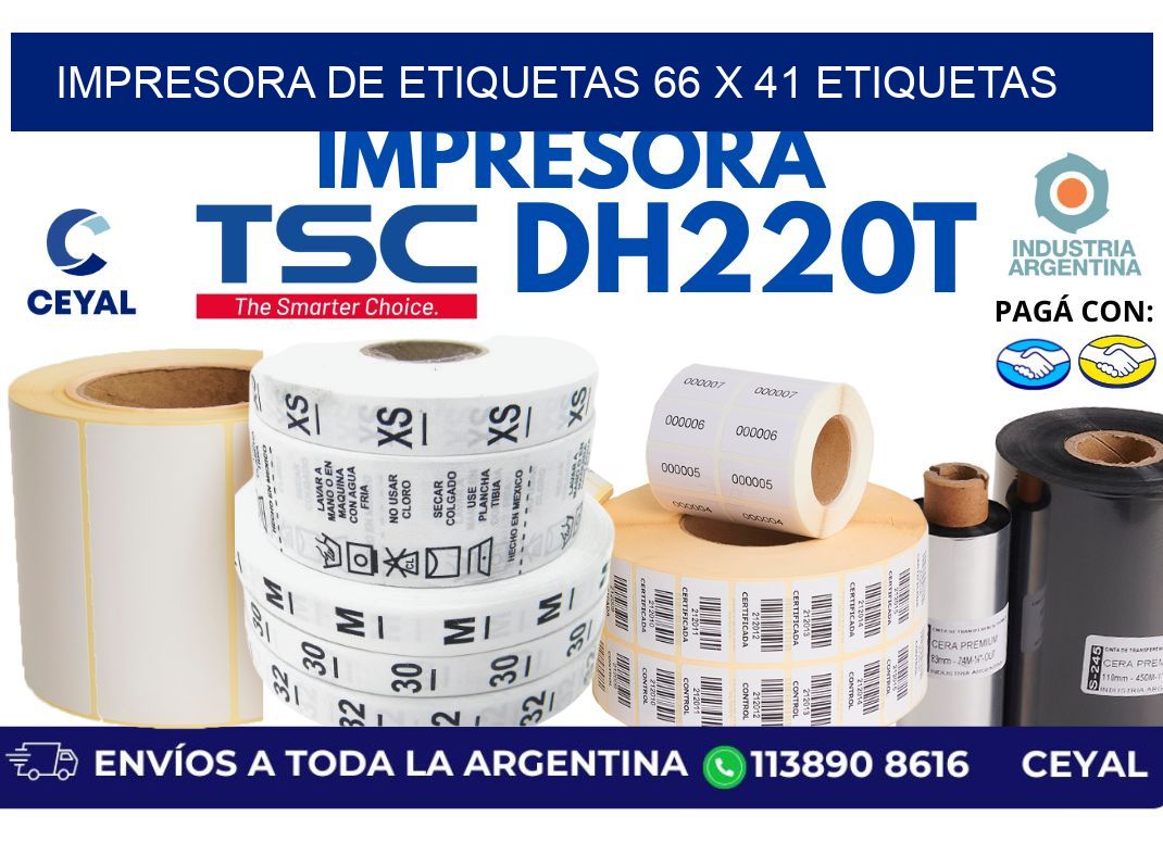 impresora de etiquetas 66 x 41 etiquetas