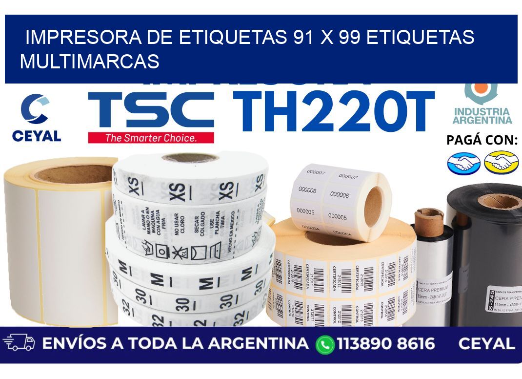 impresora de etiquetas 91 x 99 etiquetas multimarcas