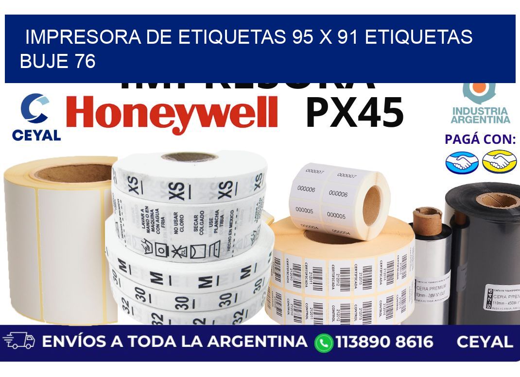 impresora de etiquetas 95 x 91 etiquetas buje 76