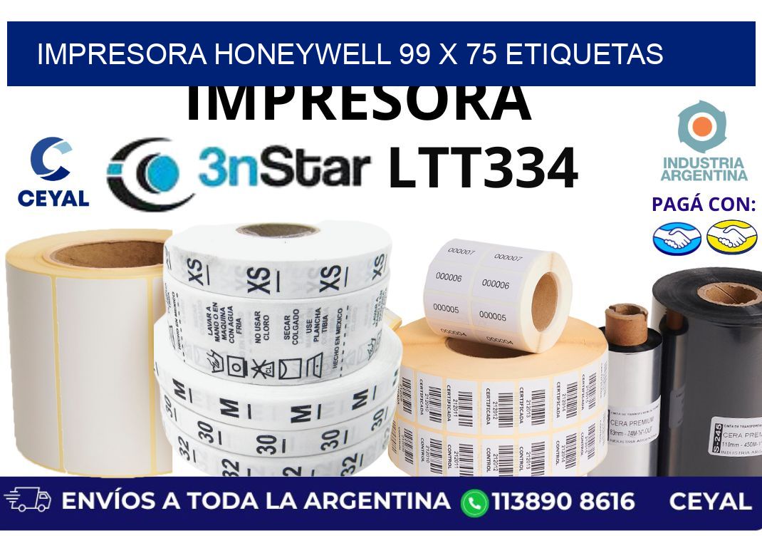 impresora honeywell 99 x 75 etiquetas