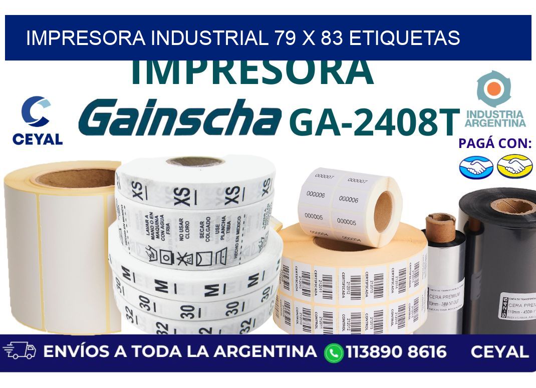 impresora industrial 79 x 83 etiquetas