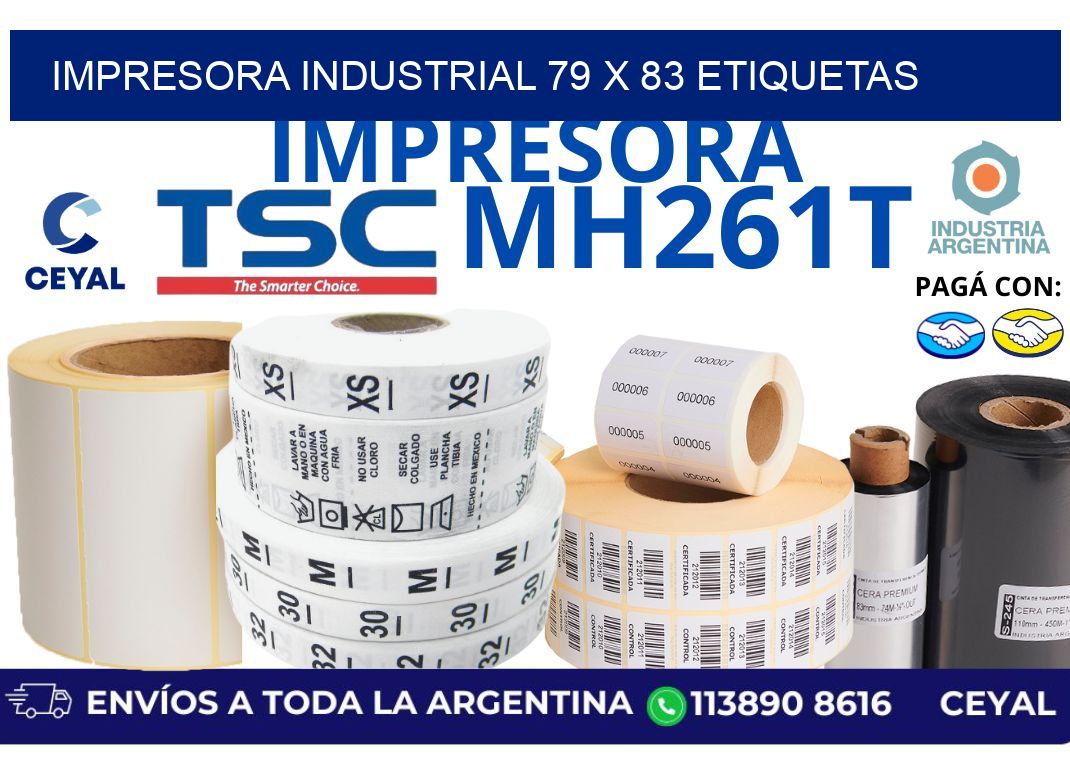 impresora industrial 79 x 83 etiquetas