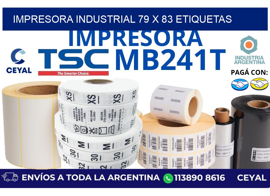 impresora industrial 79 x 83 etiquetas