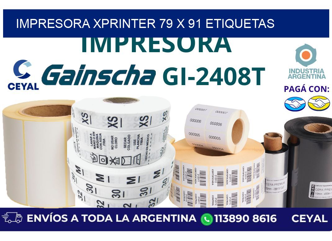 impresora xprinter 79 x 91 etiquetas
