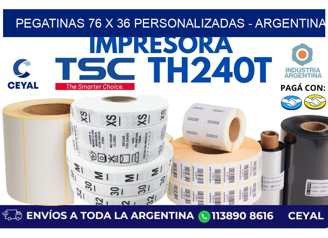 pegatinas 76 x 36 personalizadas - Argentina