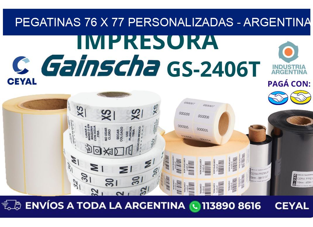 pegatinas 76 x 77 personalizadas - Argentina