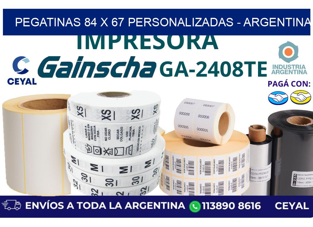 pegatinas 84 x 67 personalizadas – Argentina