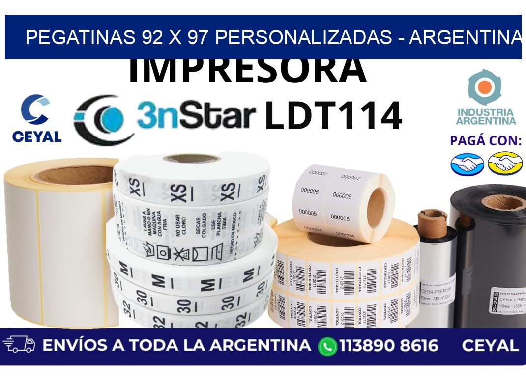 pegatinas 92 x 97 personalizadas – Argentina
