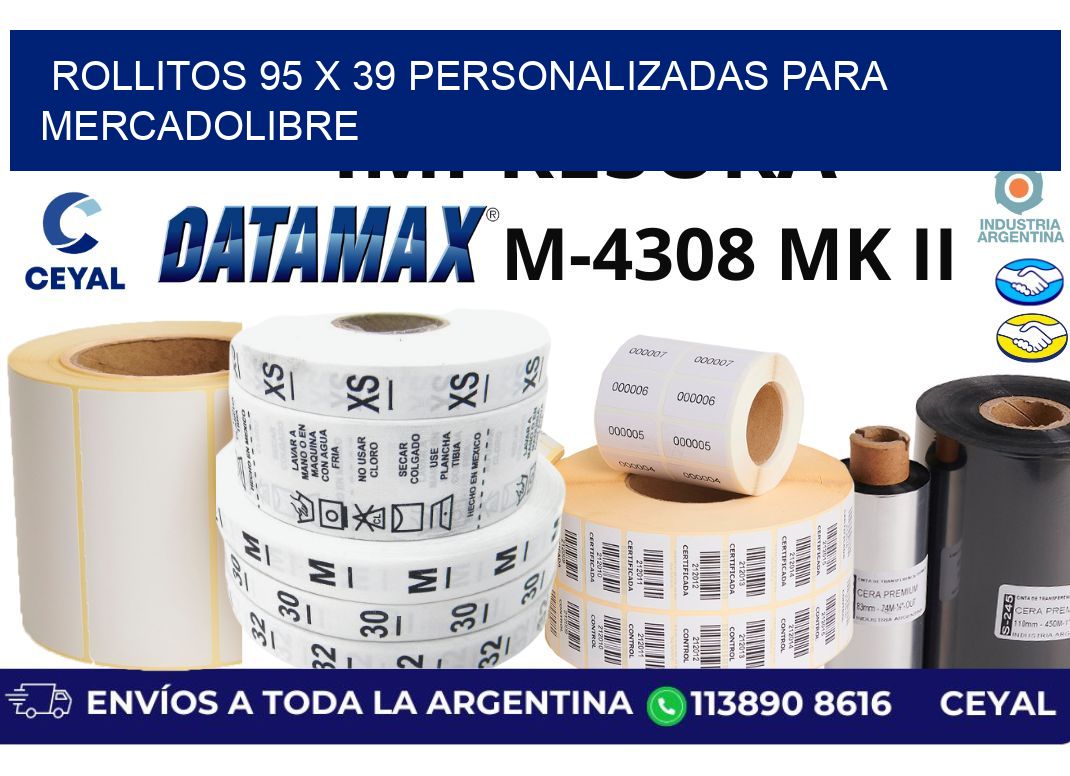 rollitos 95 x 39 personalizadas para mercadolibre