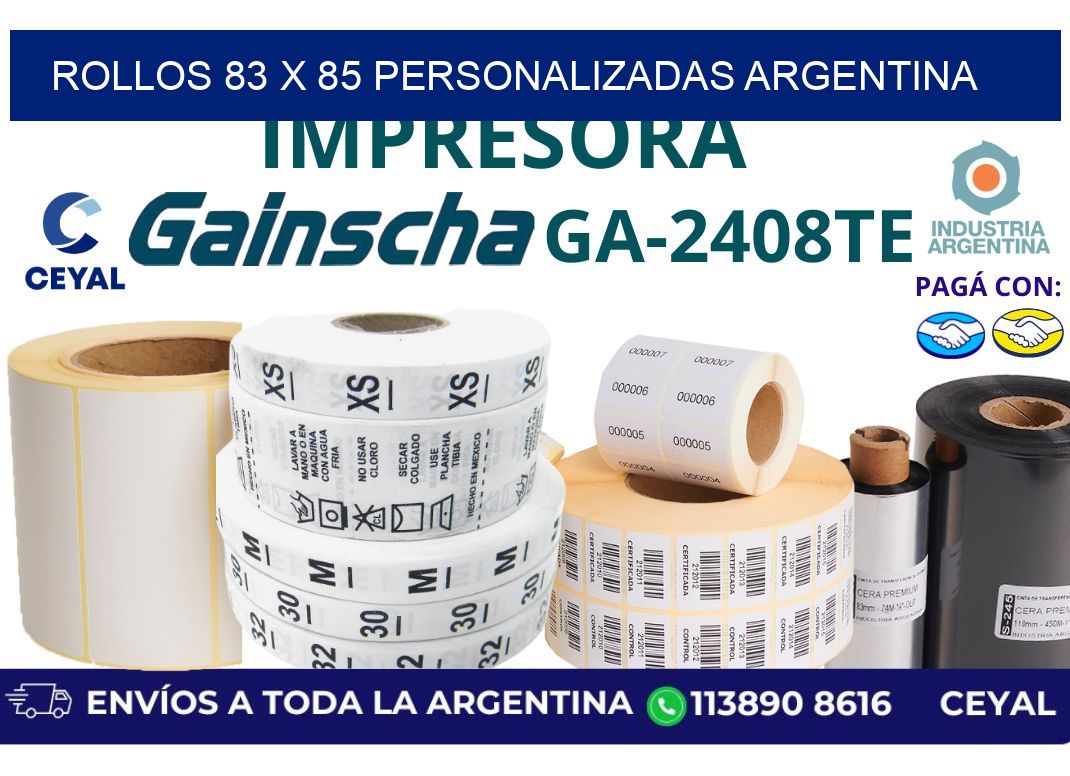 rollos 83 x 85 personalizadas argentina