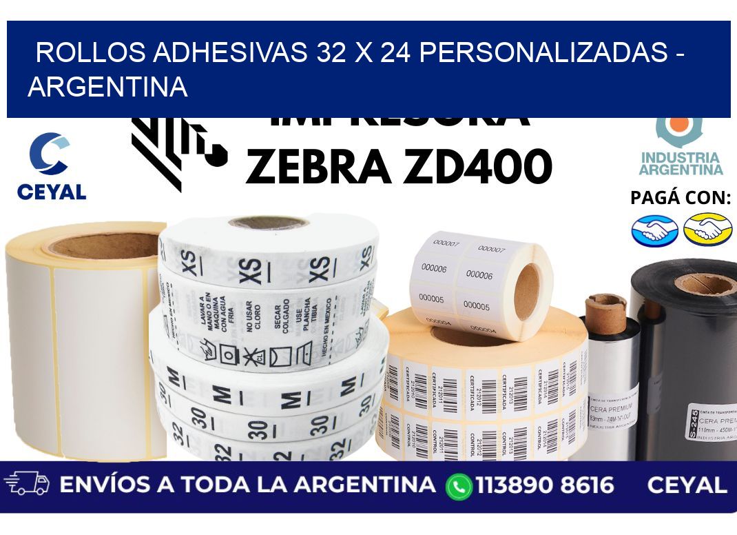 rollos adhesivas 32 x 24 personalizadas – Argentina