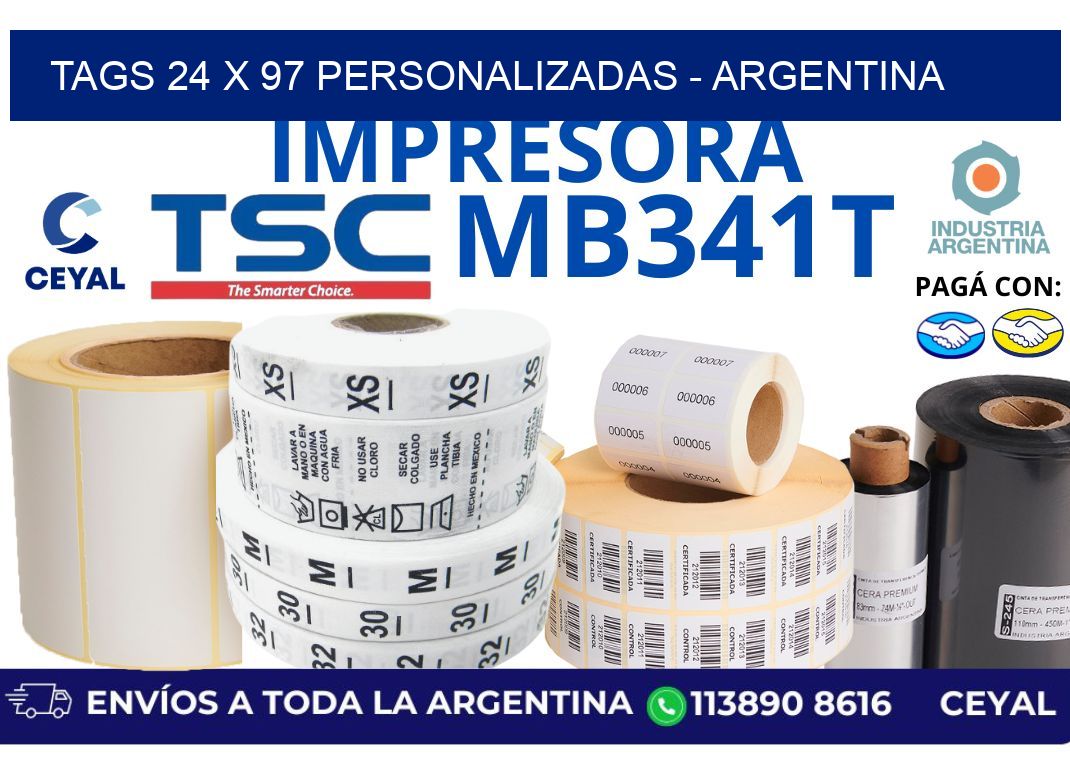 tags 24 x 97 personalizadas - Argentina
