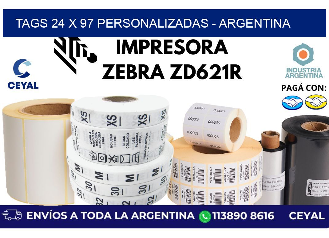 tags 24 x 97 personalizadas - Argentina