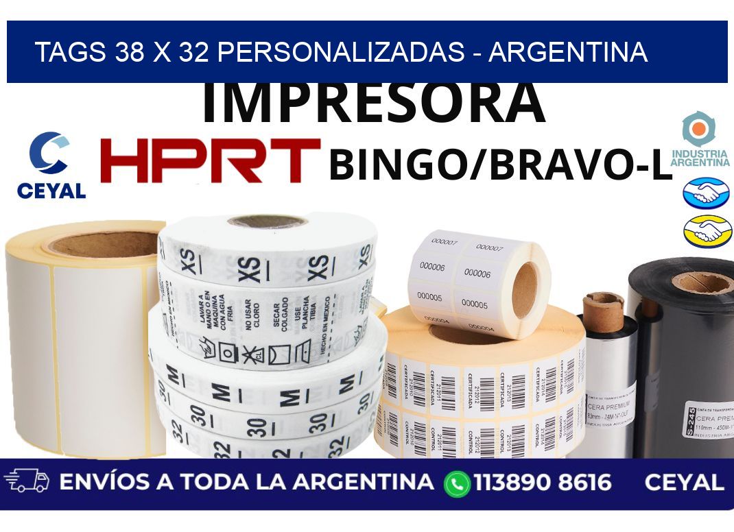 tags 38 x 32 personalizadas – Argentina