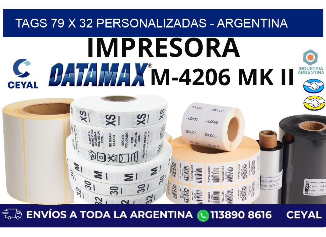 tags 79 x 32 personalizadas - Argentina