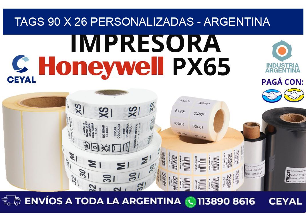 tags 90 x 26 personalizadas – Argentina