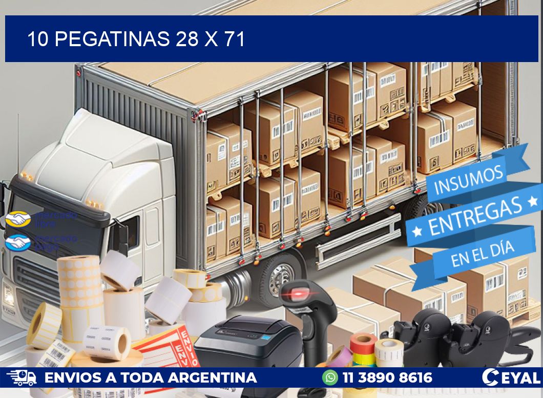 10 PEGATINAS 28 x 71