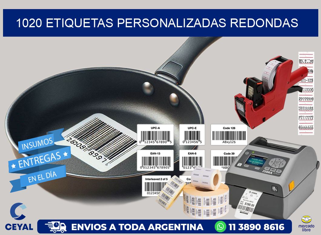 1020 Etiquetas personalizadas redondas