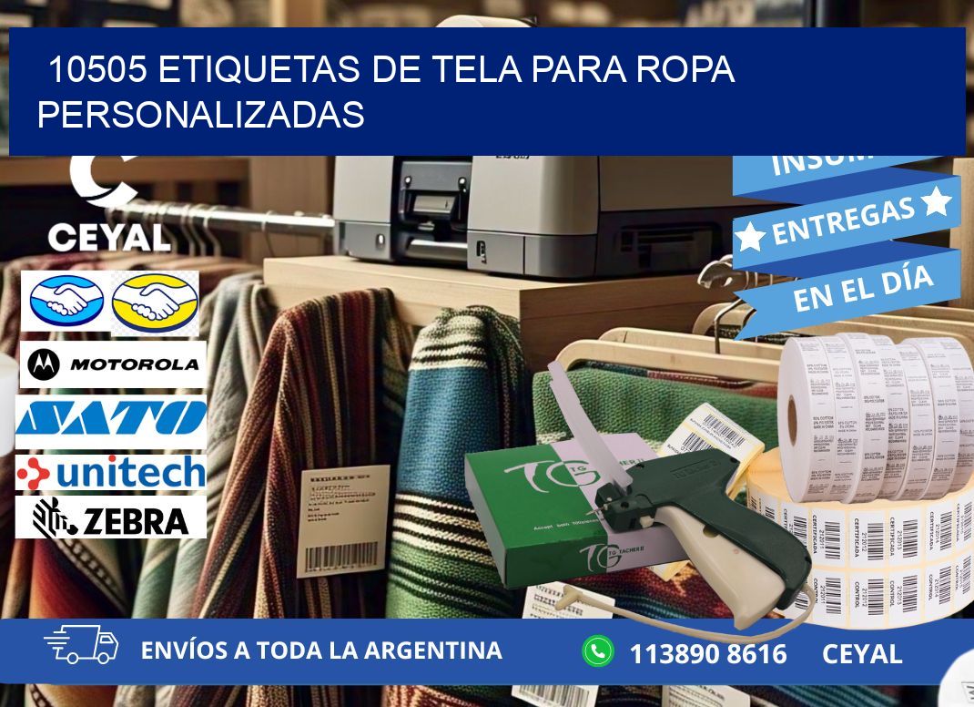10505 Etiquetas de tela para ropa personalizadas