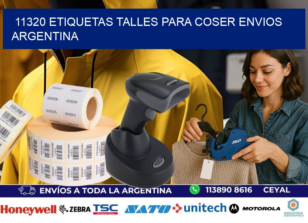 11320 ETIQUETAS TALLES PARA COSER ENVIOS ARGENTINA