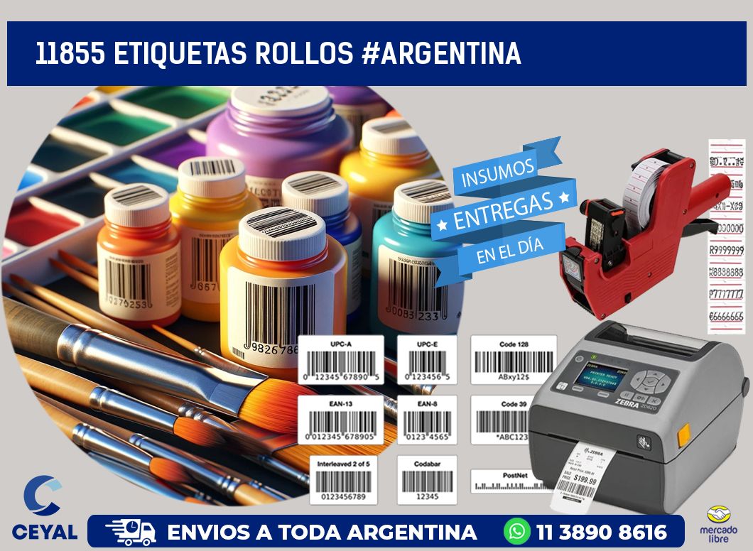 11855 etiquetas rollos #ARGENTINA