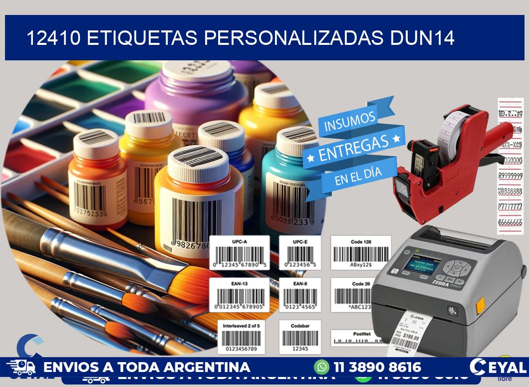 12410 Etiquetas personalizadas dun14