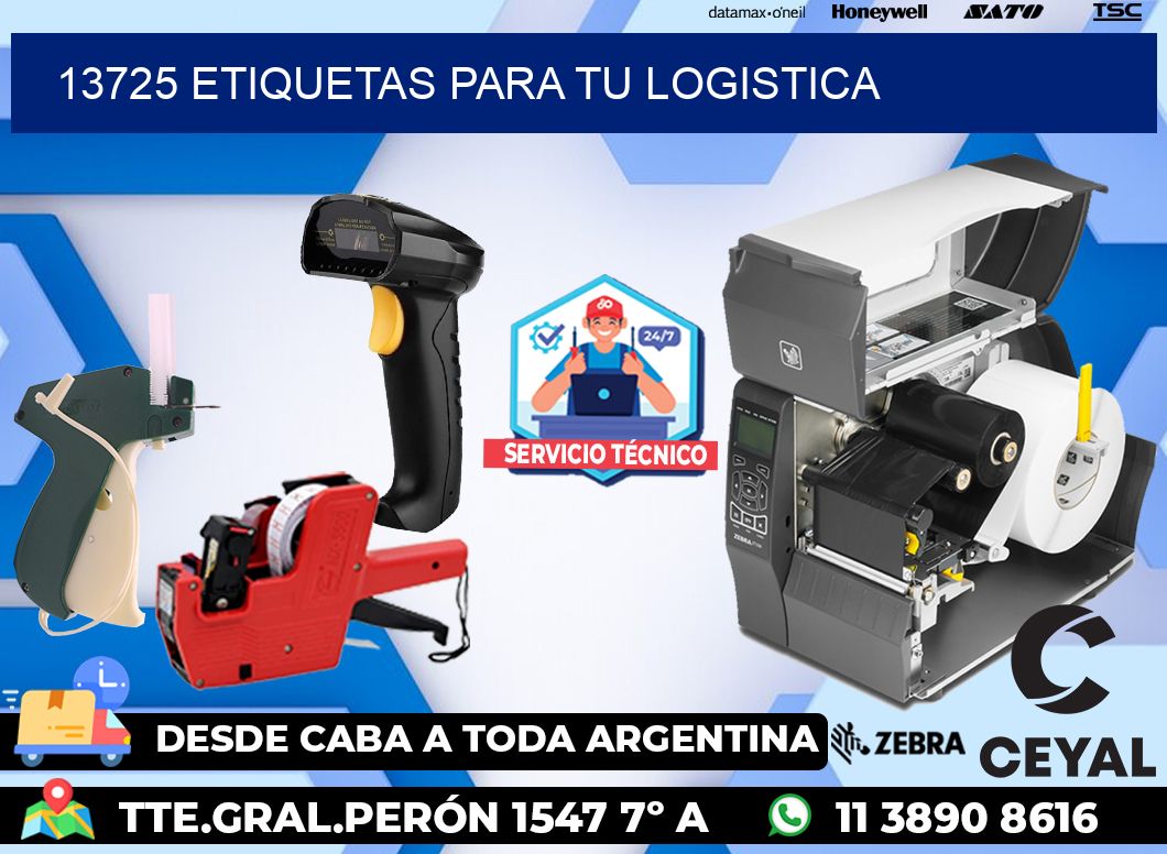 13725 etiquetas para tu logistica