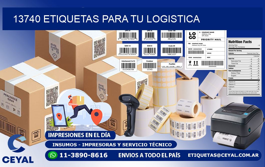 13740 etiquetas para tu logistica