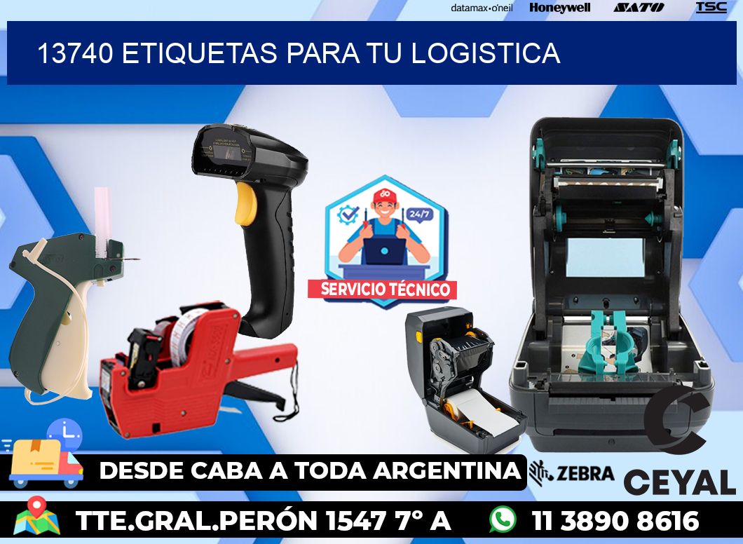 13740 etiquetas para tu logistica