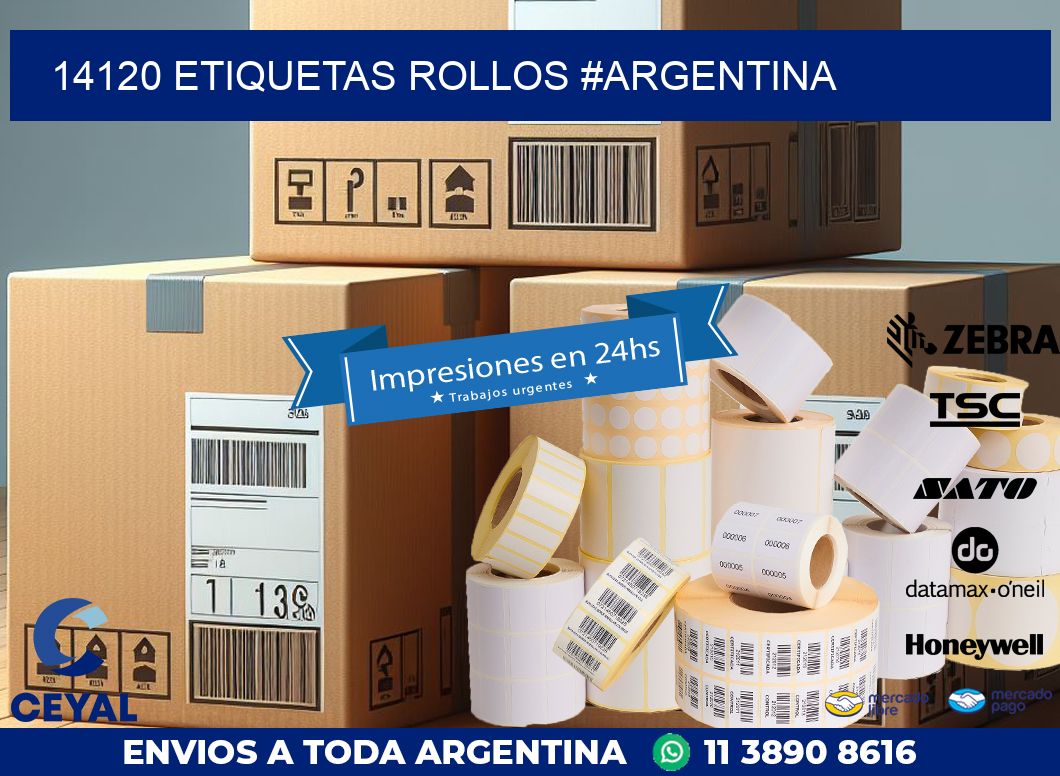 14120 etiquetas rollos #ARGENTINA