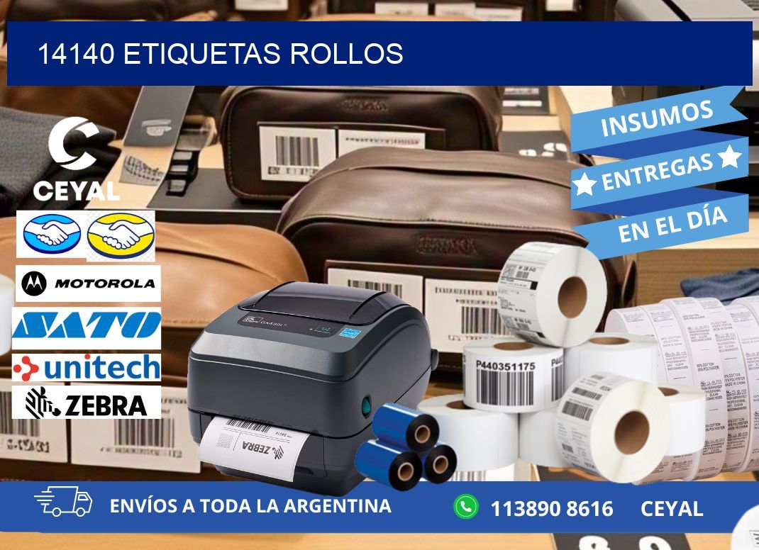 14140 etiquetas rollos
