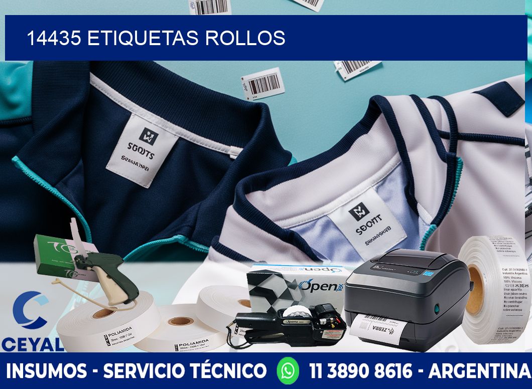 14435 etiquetas rollos