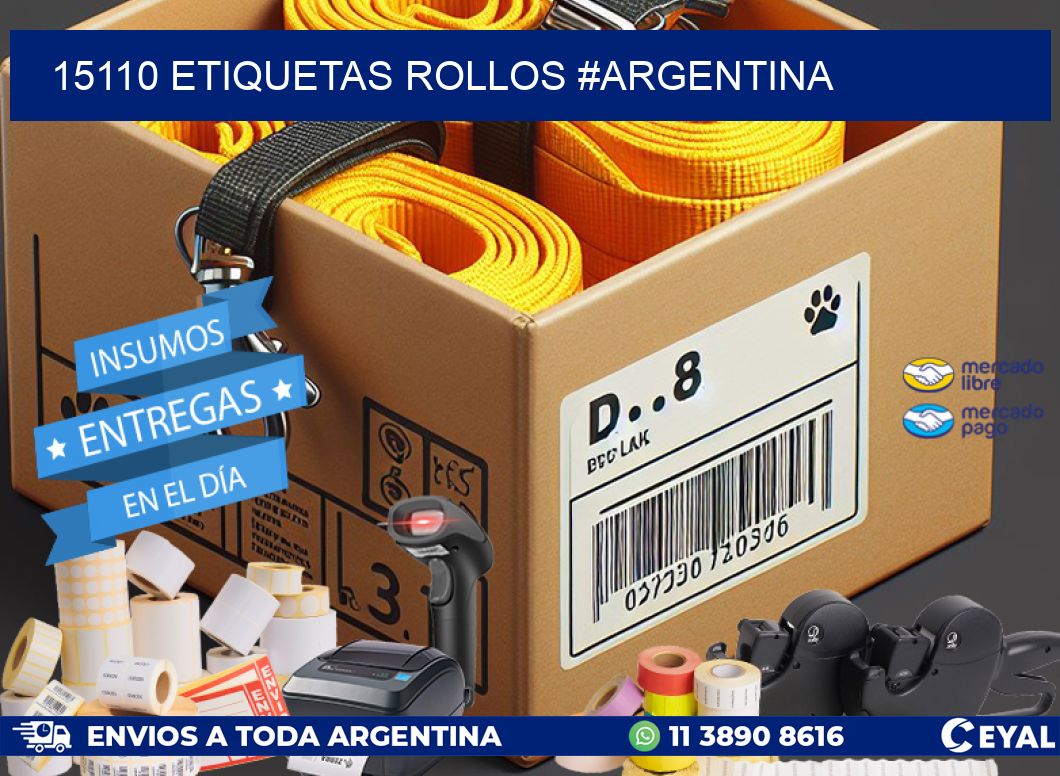 15110 etiquetas rollos #ARGENTINA