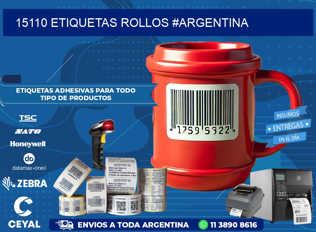15110 etiquetas rollos #ARGENTINA