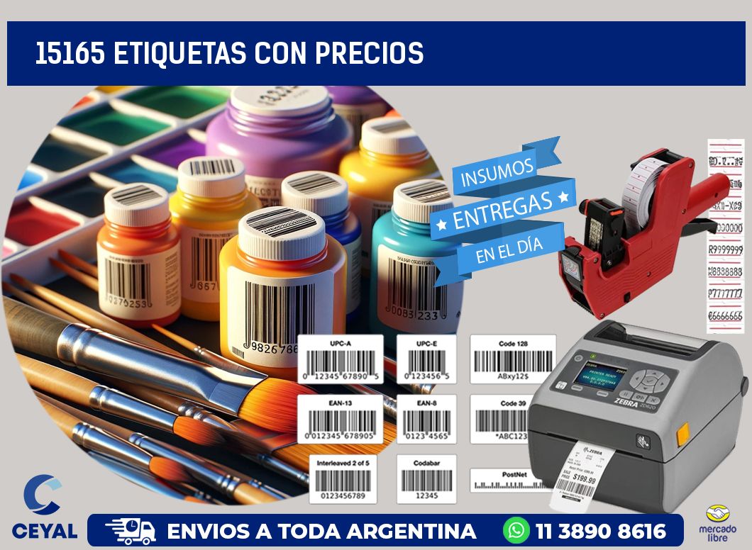 15165 etiquetas con precios