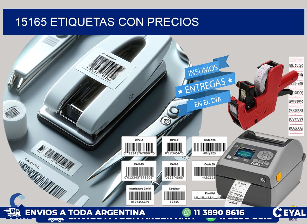 15165 etiquetas con precios