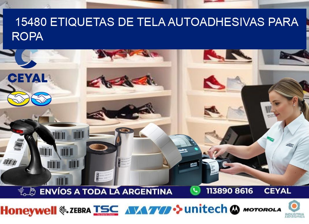 15480 Etiquetas de tela autoadhesivas para ropa