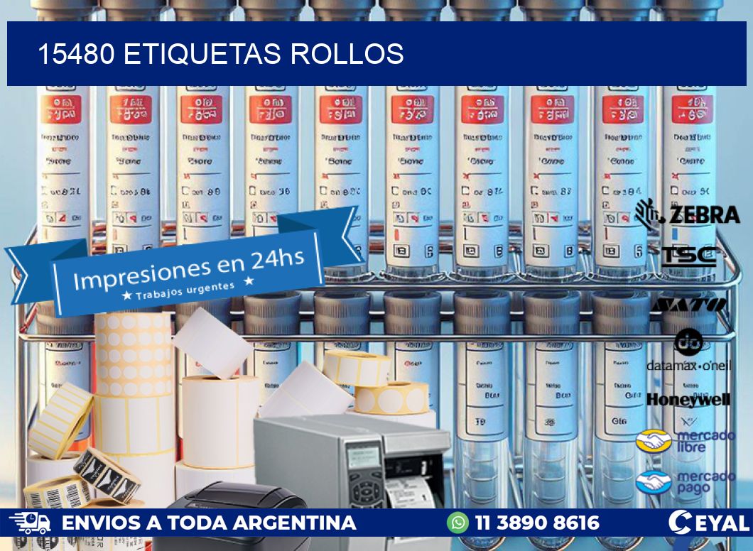 15480 etiquetas rollos