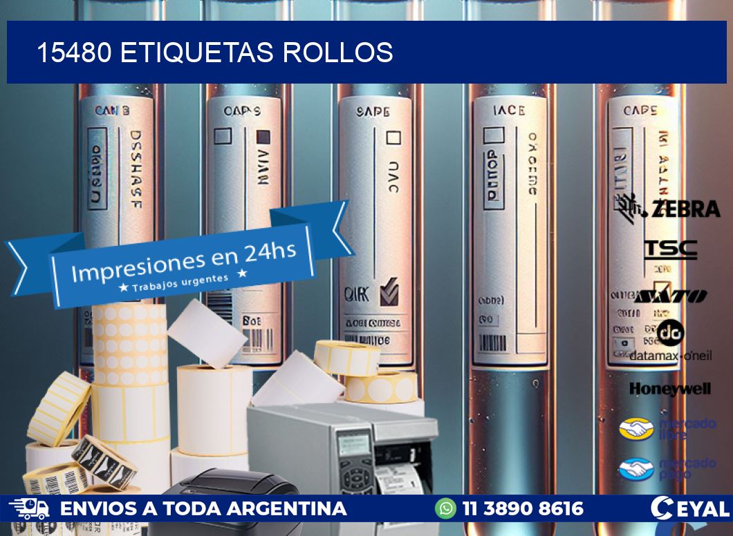 15480 etiquetas rollos