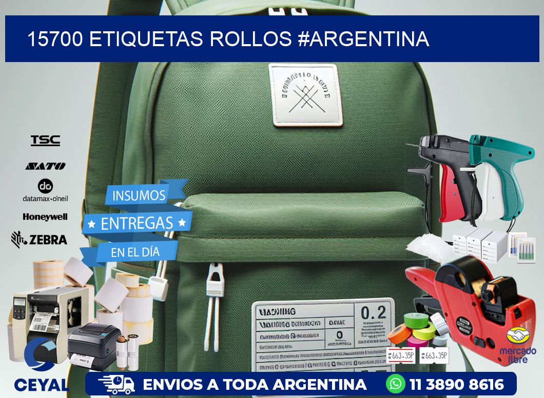 15700 etiquetas rollos #ARGENTINA