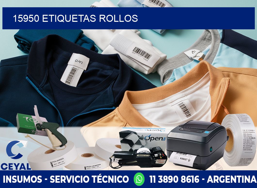 15950 etiquetas rollos