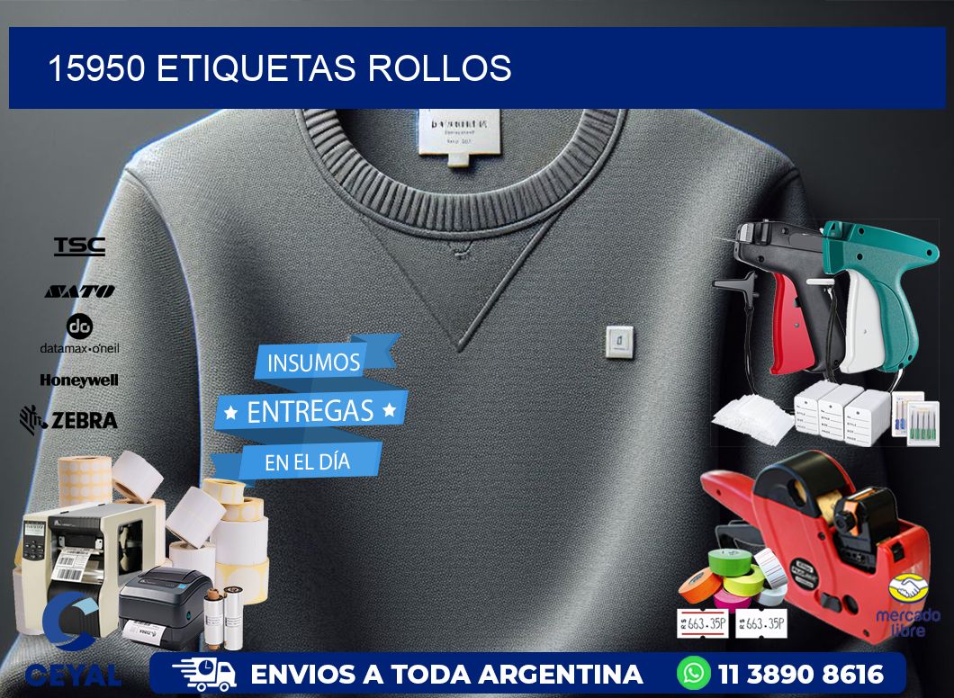 15950 etiquetas rollos