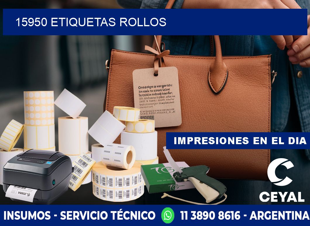 15950 etiquetas rollos