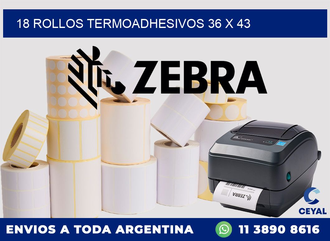 18 ROLLOS TERMOADHESIVOS 36 x 43