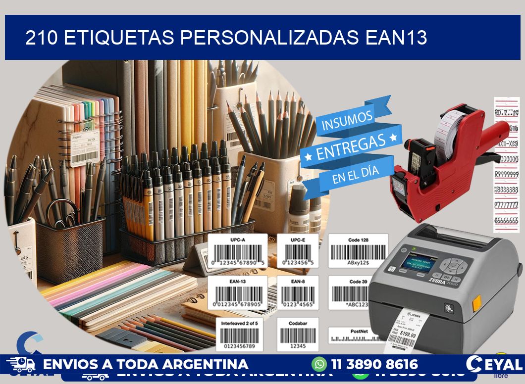 210 Etiquetas personalizadas ean13