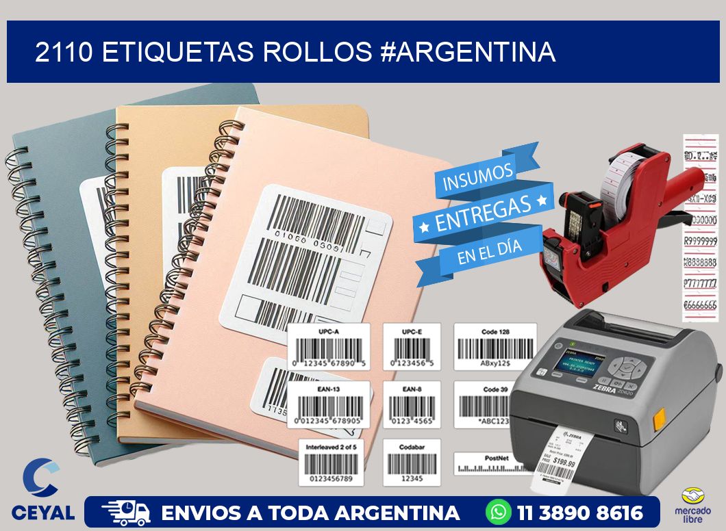 2110 etiquetas rollos #ARGENTINA