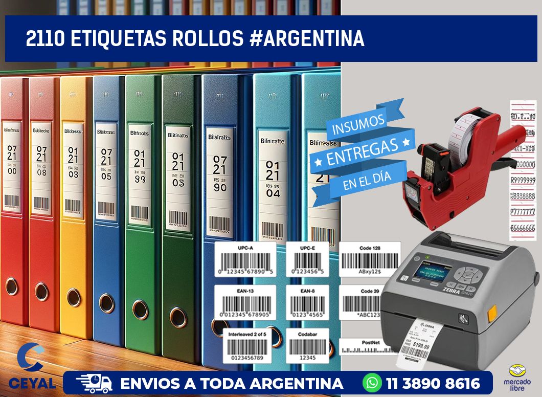 2110 etiquetas rollos #ARGENTINA