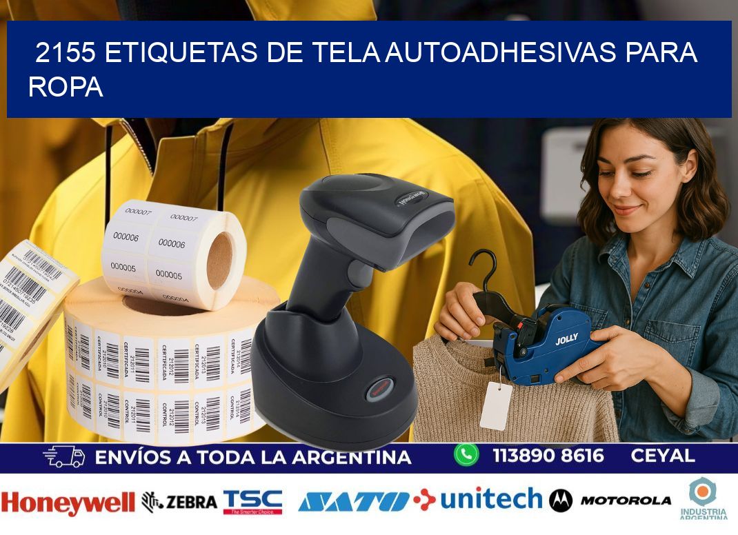2155 Etiquetas de tela autoadhesivas para ropa